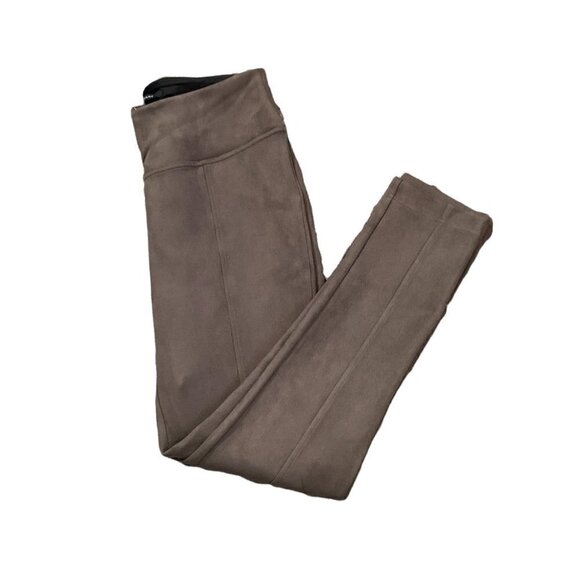 Andrew Marc Soft Faux Suede Pull-On Skinny Pants Sz M Taupe #15N - Picture 4 of 11